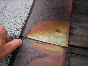 Rusted Flashing roof